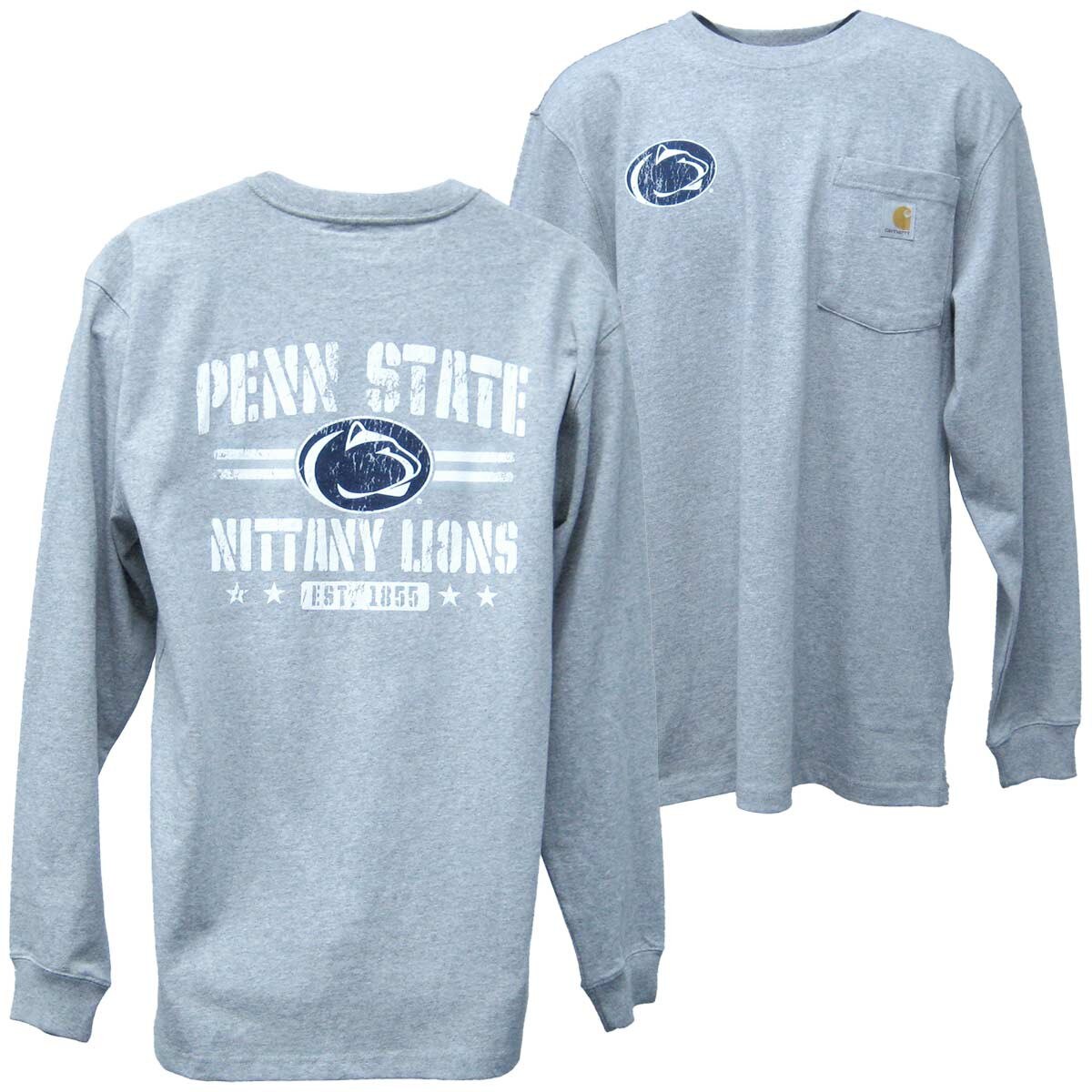 heather gray long sleeve t-shirt Carhartt Penn State Nittany Lions